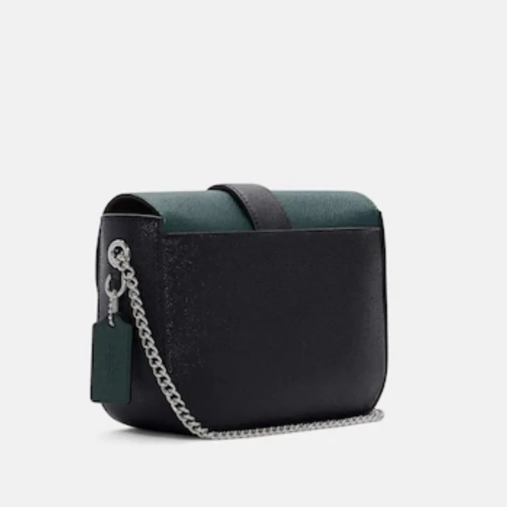 COACH Gemma Crossbody In Colorblock With Apple Buckle Forest Midnight Navy color